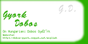 gyork dobos business card